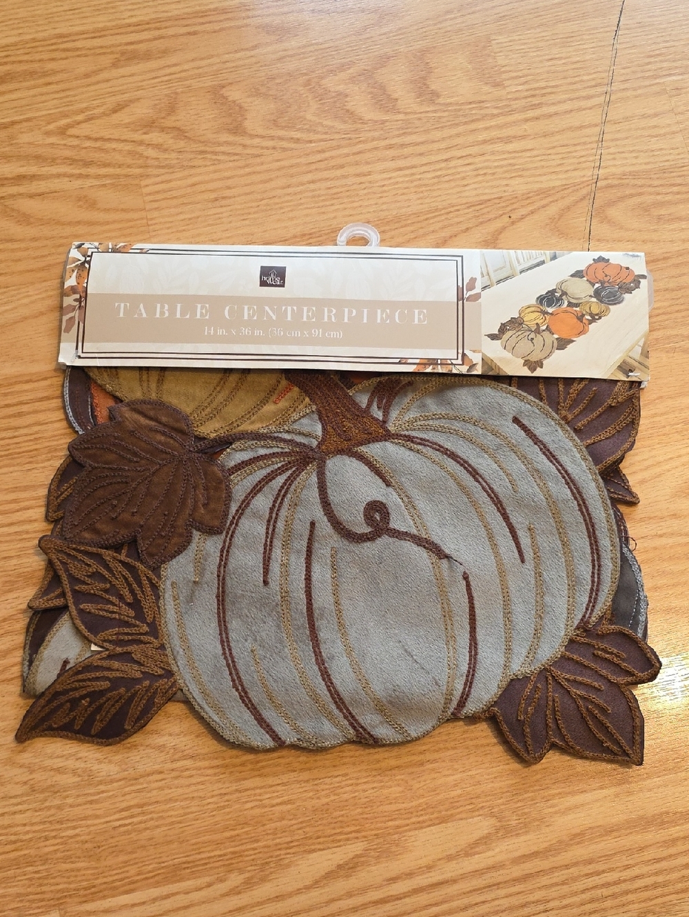 Hearth & Hand Pumpkin Table Centerpiece - Gray and Brown